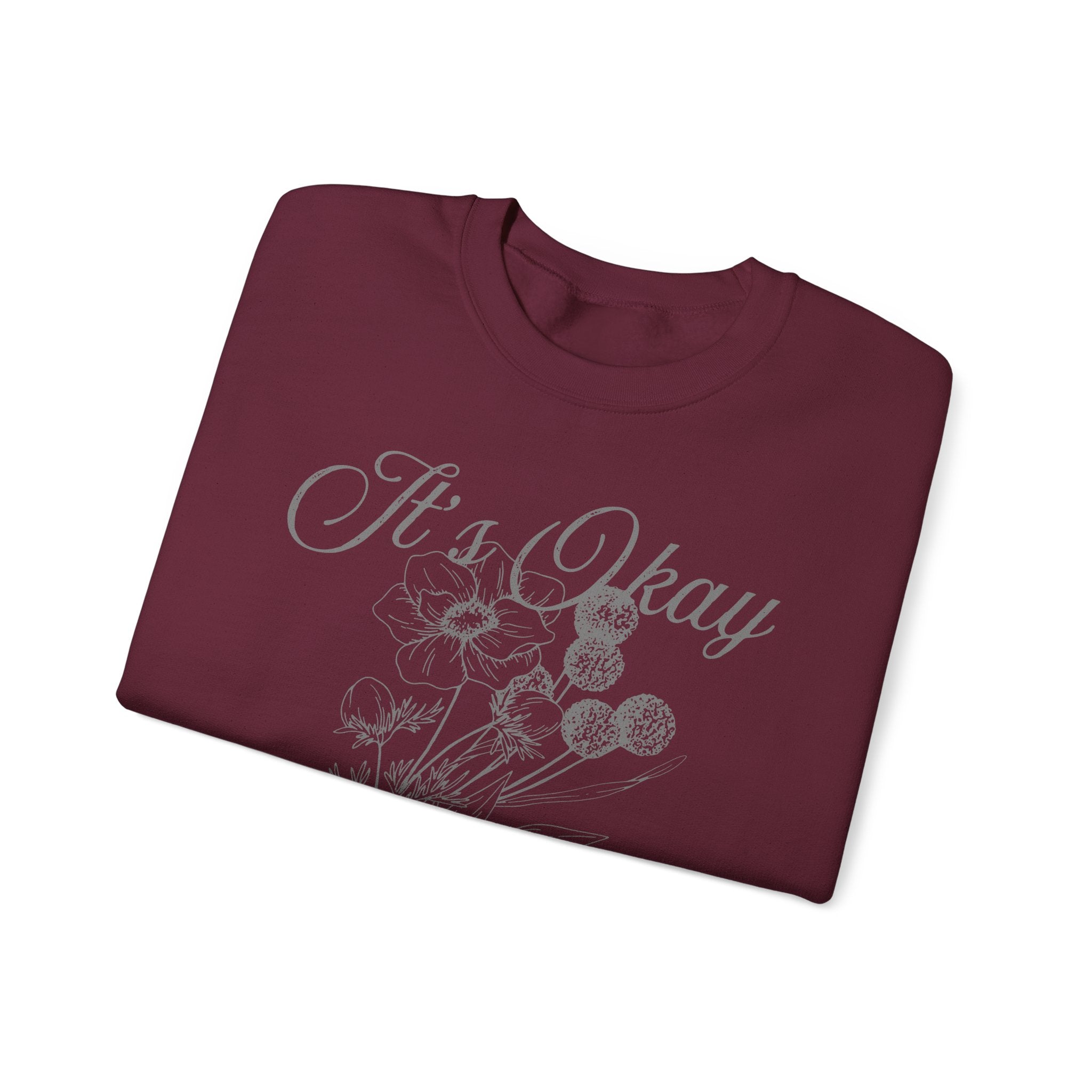 It's Okay Flower Crewneck Sweater