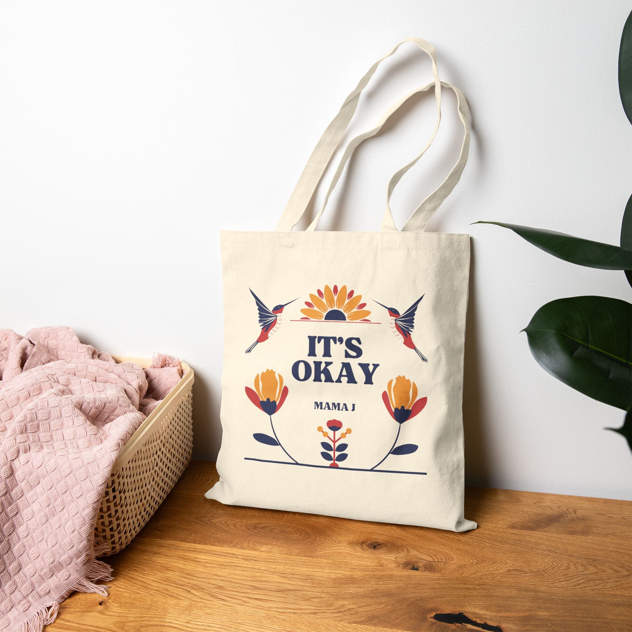 It's Okay Hummingbird Tote Bag